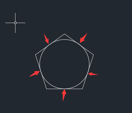 CAD怎么绘制外切圆的方法