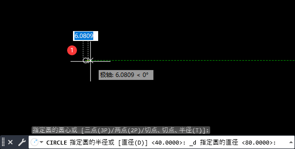 CAD以直径参数画圆的方法