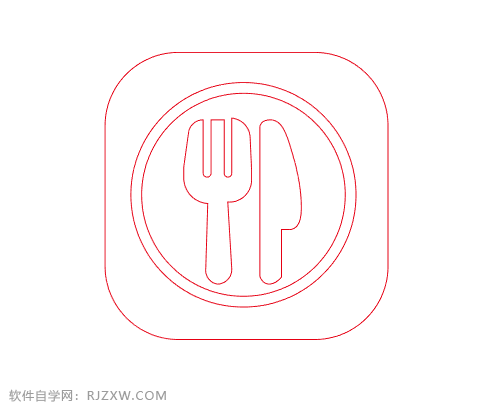 餐具图标怎么用AI设计