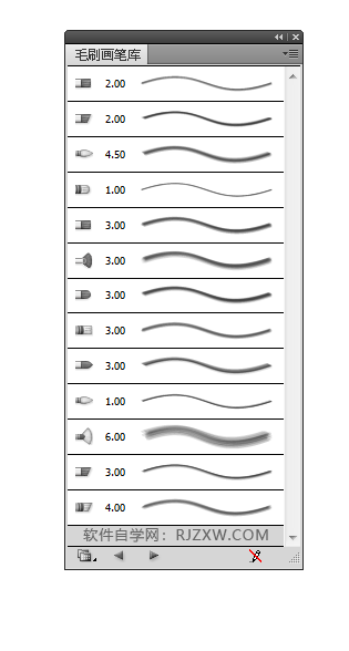 AICS5毛刷画笔库在哪里怎么打开