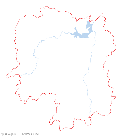 Ai画简易的湖南地图