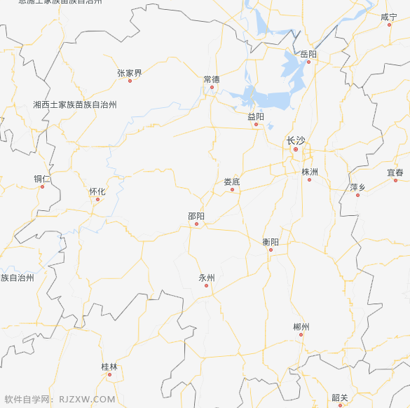 Ai画简易的湖南地图