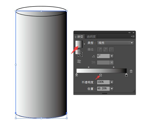 Ai做金色的渐变