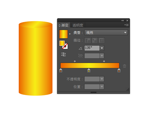 Ai做金色的渐变