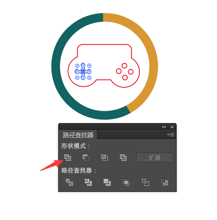 AI绘制游戏中心UI图标教程