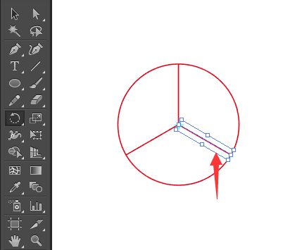 AI怎么把圆分成3份