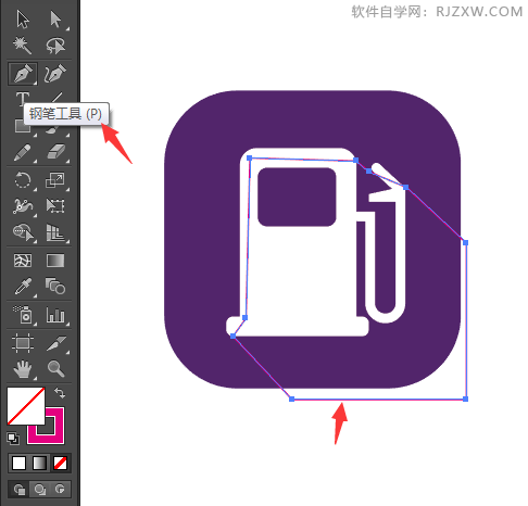 AI怎么设置油站图标教程