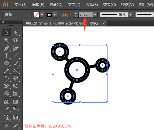 illustrator椭圆工具设计我要分销符号教程