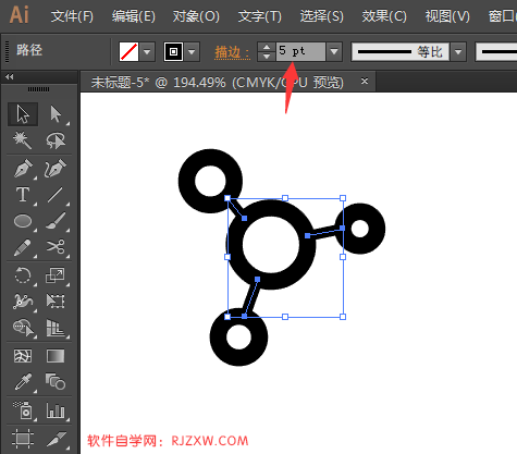 illustrator椭圆工具设计我要分销符号教程