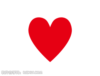 AI钢笔与镜像制作心形图形教程