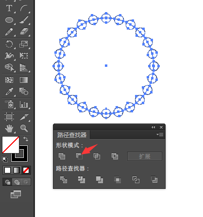 ai怎么绕圆旋转复制制作齿轮图案