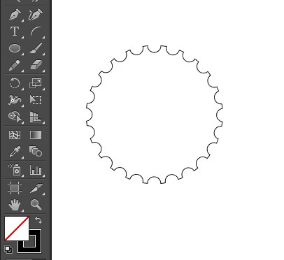 ai怎么绕圆旋转复制制作齿轮图案