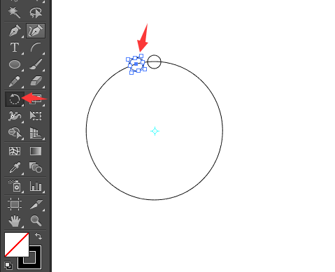 ai怎么绕圆旋转复制制作齿轮图案