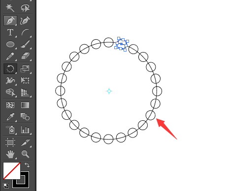 ai怎么绕圆旋转复制制作齿轮图案
