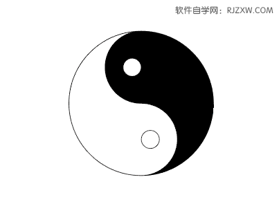 ai剪刀工具怎么制作八卦图