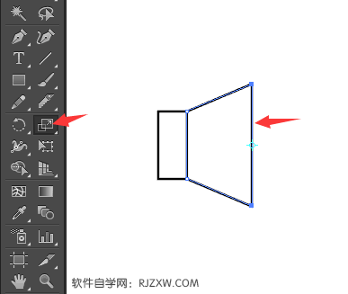 使用AI刻刀工具设计小喇叭图标