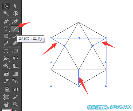 AI制作多边形几何标志教程