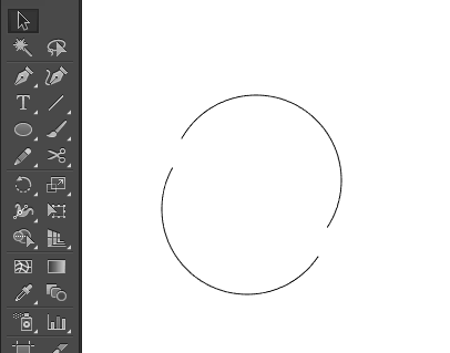 ai怎么把圆形切成弧线