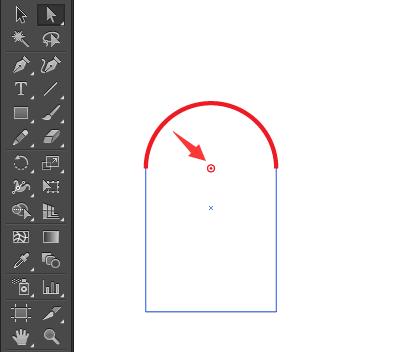 ai怎么画半圆矩形的方法