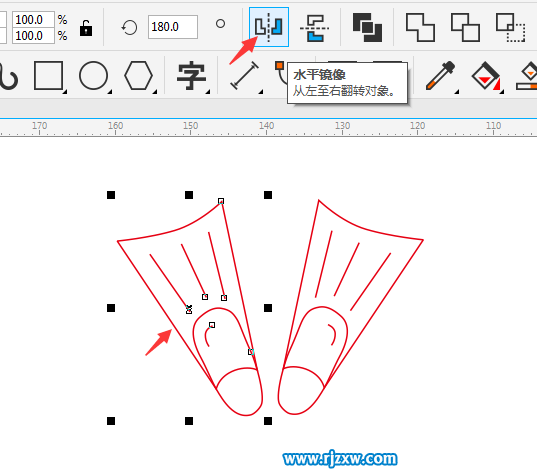 游泳器材简笔画怎么用CDR画出来