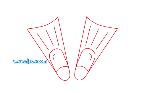 游泳器材简笔画怎么用CDR画出来