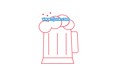 简笔画啤酒杯怎么用CDR画出来