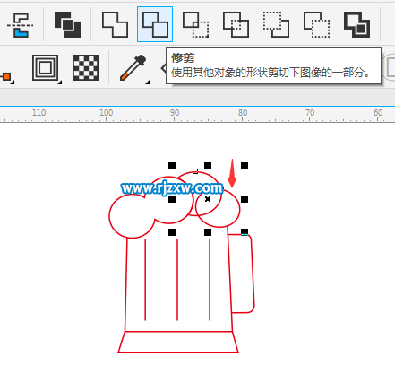 简笔画啤酒杯怎么用CDR画出来