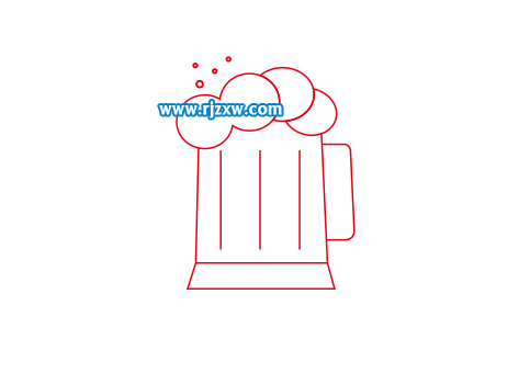 简笔画啤酒杯怎么用CDR画出来