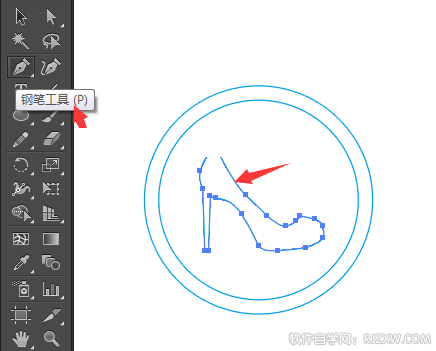 女士可用图标怎么用AI画出来