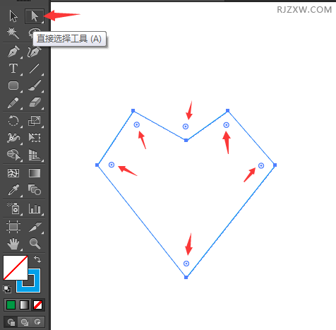 ai直接选择工具拉圆角的方法