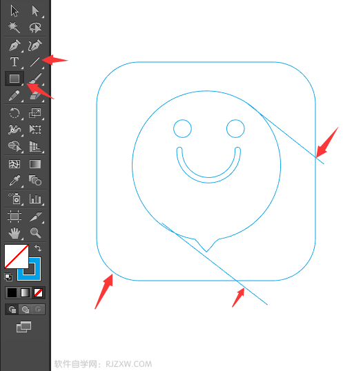 有我app图标怎么用AI软件画出来