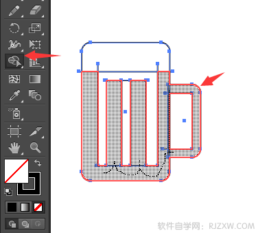 怎么用AI画出奶茶杯子图标