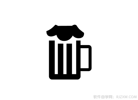 怎么用AI画出奶茶杯子图标