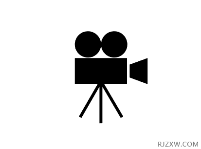 简笔画的摄影机图标怎么用AI画出来