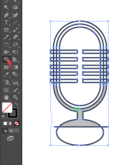 AI怎么画出麦克风图标