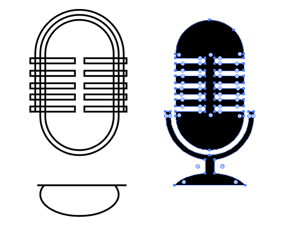 AI怎么画出麦克风图标