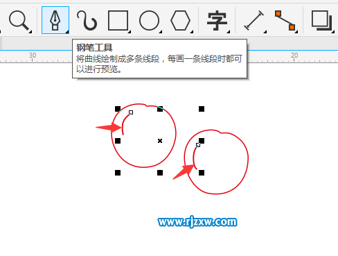 樱桃简笔画怎么用CDR绘制出来