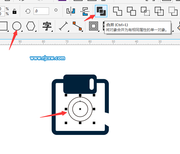 用CDR绘制磁盘图标教程