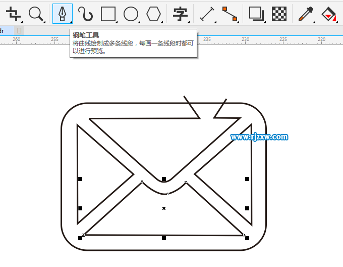 电子邮箱图标怎么画出来