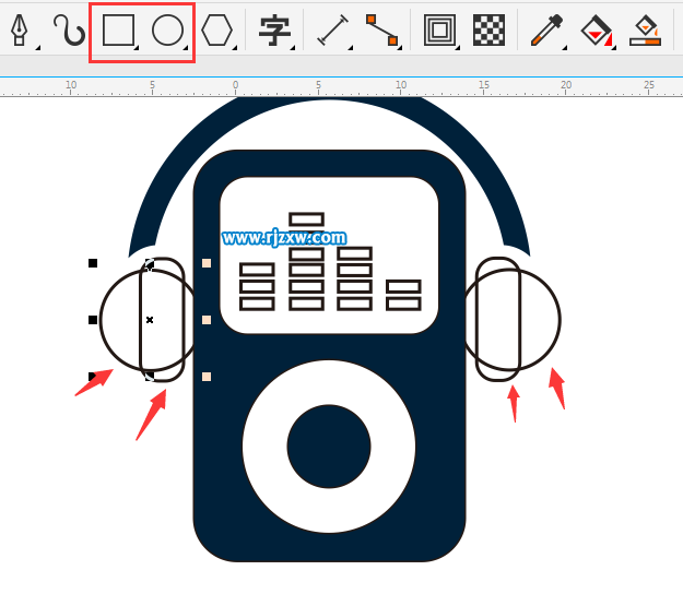 苹果手机耳机图标怎么画出来