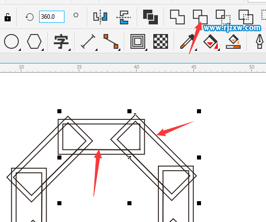 CDRX8设计八边旋转MONEY图标教程