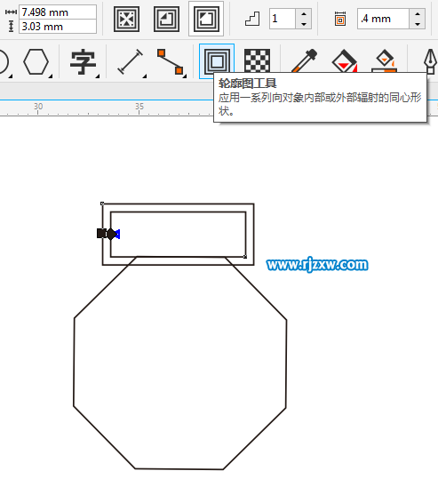 CDRX8设计八边旋转MONEY图标教程
