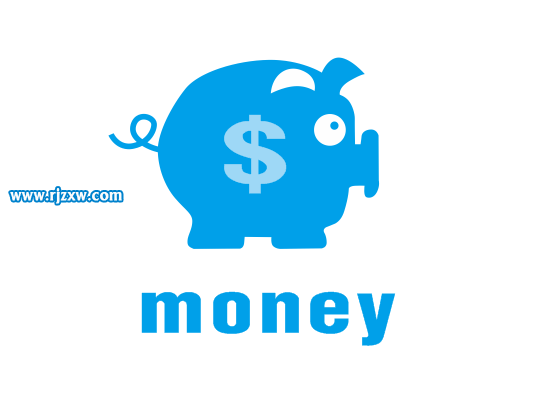 CDRX8设计存钱罐猪的标志