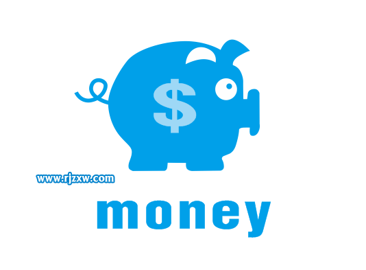 CDRX8设计存钱罐猪的标志