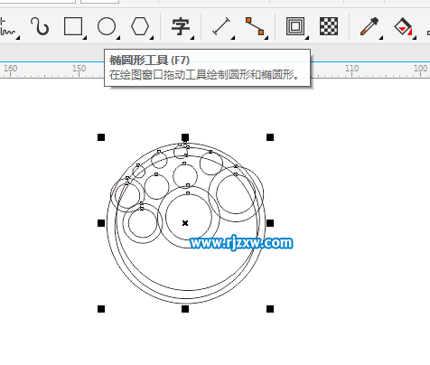 CDRX8制作以圆形为主题的MONEY标志