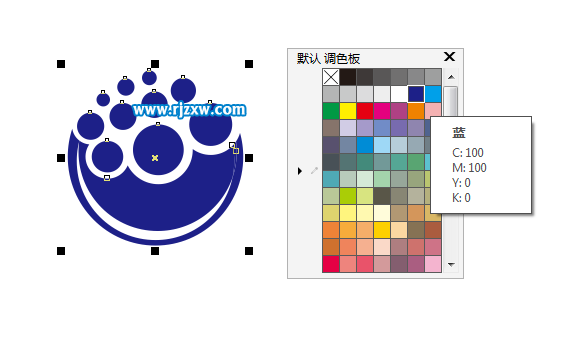 CDRX8制作以圆形为主题的MONEY标志