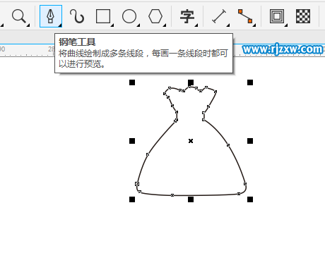 CDRX8制作钱袋标志的方法