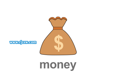 CDRX8制作钱袋标志的方法