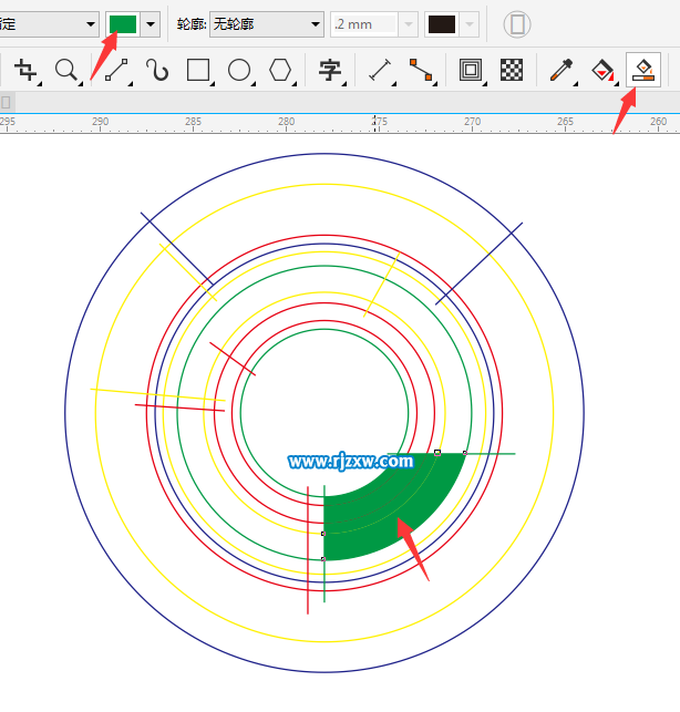 CDRX8制作360度旋转标志的方法