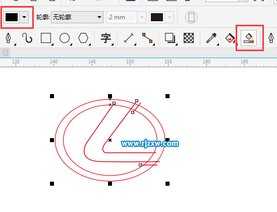 CDRX8设计LEXUS雷克萨斯的标志教程